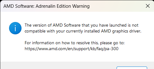 AMD Software Compatbility Issue After Windows 11 U... - AMD Community