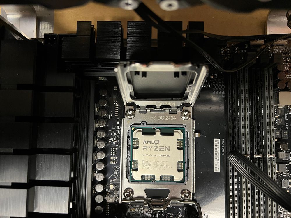 The CPU is in the socket.
