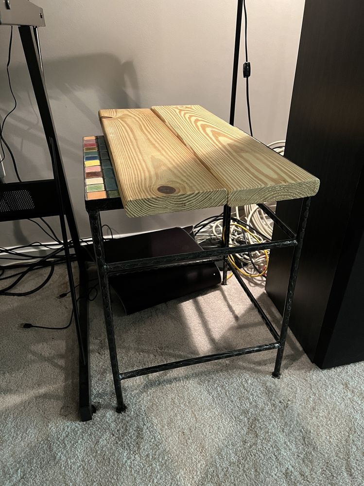 Have end tables become out of style?  They do serve as a good solid base for computers.....