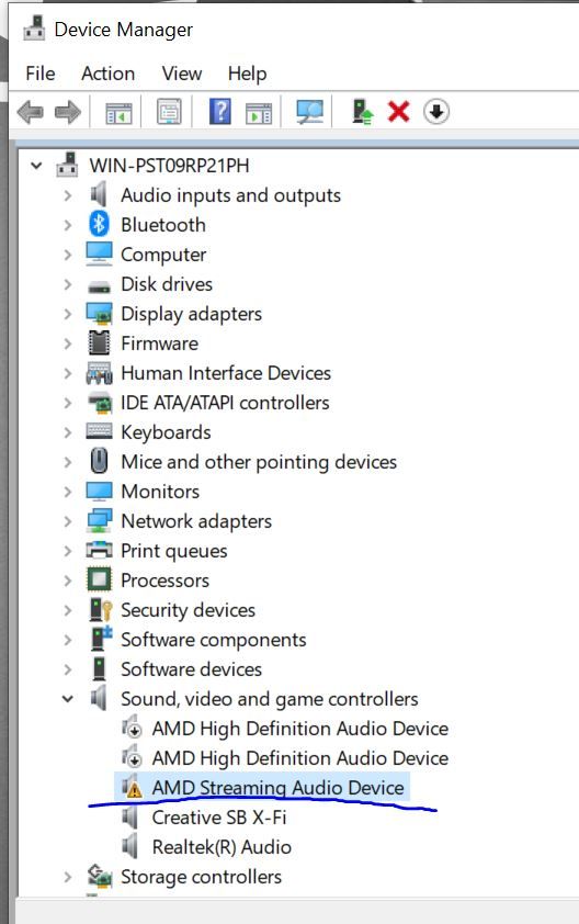 Solved: AMD Streaming Audio Device driver error - AMD Community