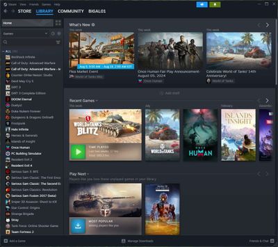 The Steam gaming platform is popular, providing one-stop access to your games.