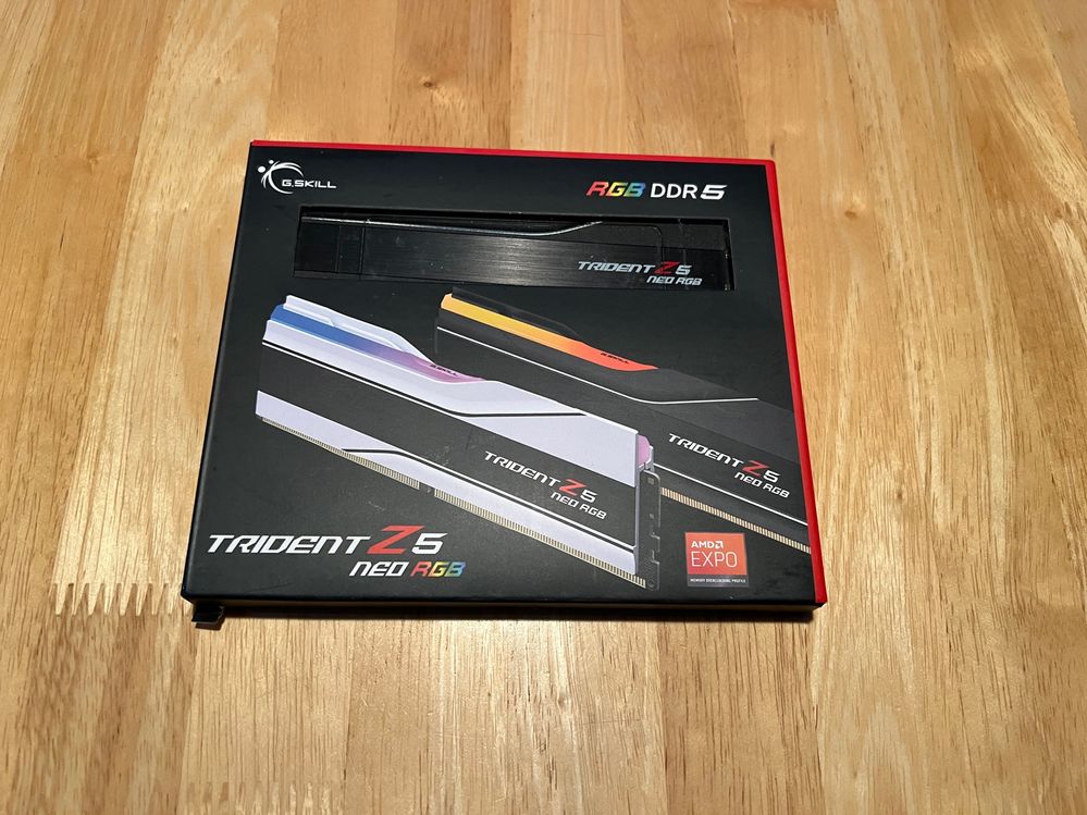 G.SKILL Trident Z5 Neo RGB Series (AMD Expo) DDR5 RAM 64GB (2x32GB) 6000MT/s CL30-40-40-96 1.40V Desktop Computer Memory UDIMM - Matte Black (F5-6000J3040G32GX2-TZ5NR)