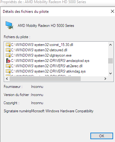 details driver properties