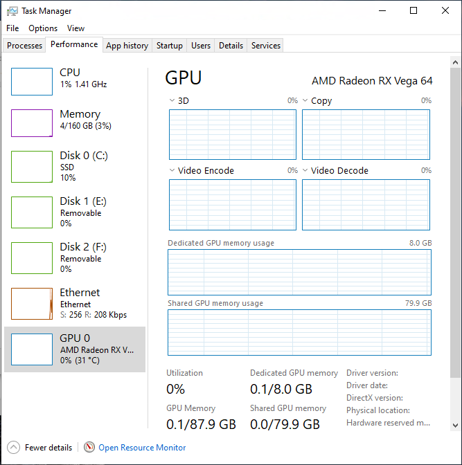 Task Manager only showing one GPU