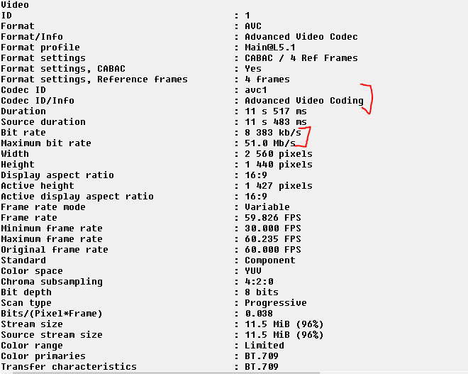 relive avc encoding bitrate