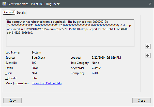 2020-02-22 12_52_45-Event Properties - Event 1001, BugCheck.png