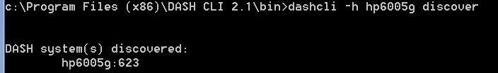 Discovering DASH systems using DASH CLI