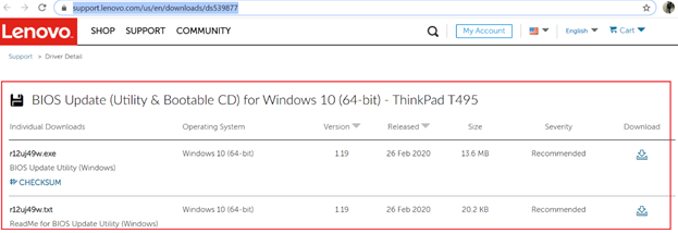 Enabling DASH in Lenovo T495