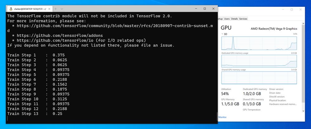 AMD ML TensorFlow Training Windows 10 screenshot2.jpg