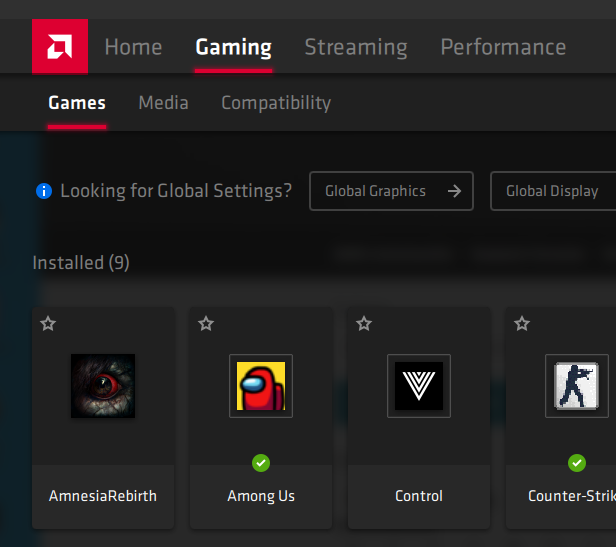 Added game that it can be detected by Radeon