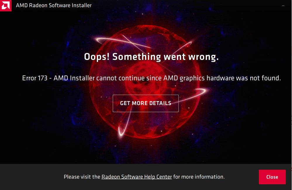 Программа установки AMD. Ошибка драйвера AMD. AMD ошибка 184. Ошибка 184 AMD Radeon.