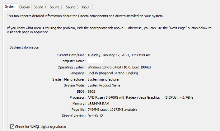 My pc specs (No Vcard using integrated)