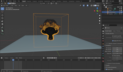 smoke and fire appear only in solid viewport