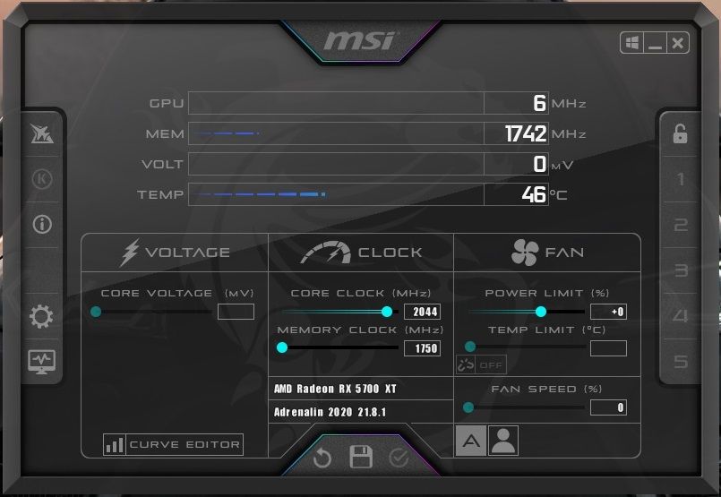 Temp limit greyed out on MSI Afterburner - AMD Community