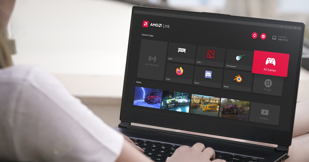 Stream games from your desktop PC and play almost anywhere on virtually any device with AMD Link.