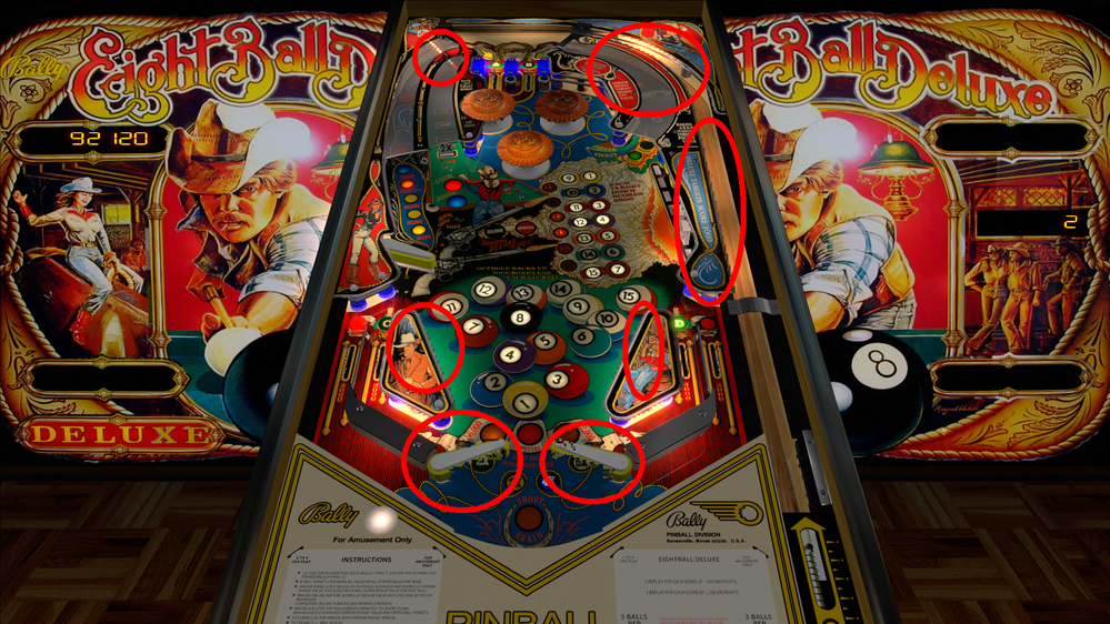 Visual Pinball X Graphic Corruption in Game Circled.png