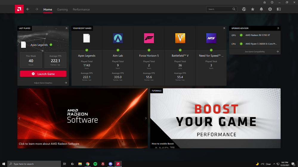 and here is my amd driver home page loooks like