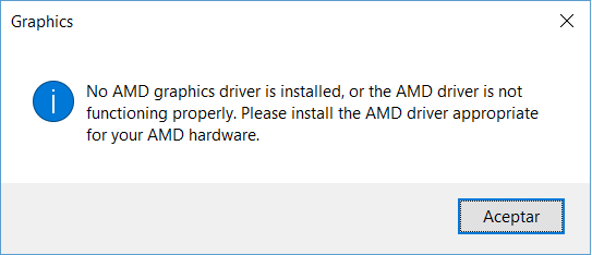 Ошибка no amd graphics driver is installed or the amd driver