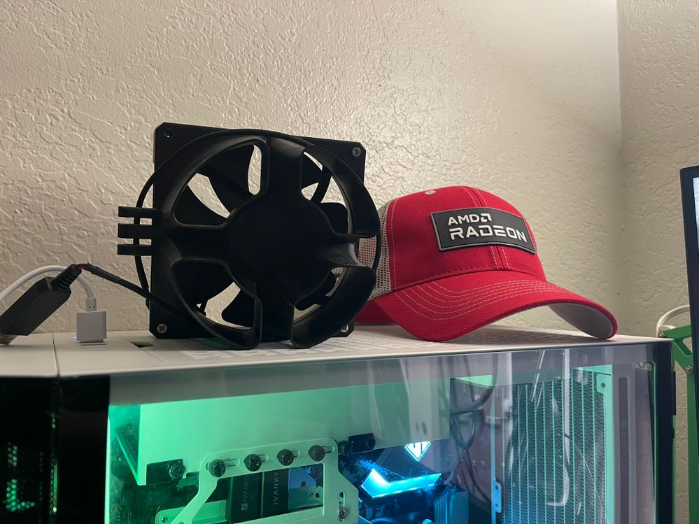 Noctua desk fan and my new trucker hat :)