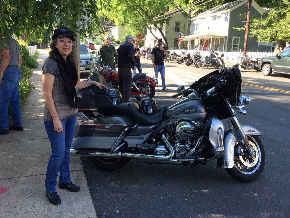 My wife Sandra and our 2014 Harley Ultra Limited touring bike, here in Clifton, VA