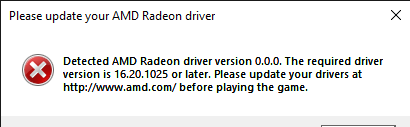 Please update your AMD Radeon driver 11_13_2022 3_27_22 PM.png