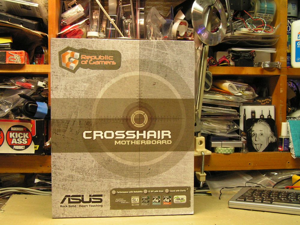 One of the early Crosshair motherboards from ASUS.