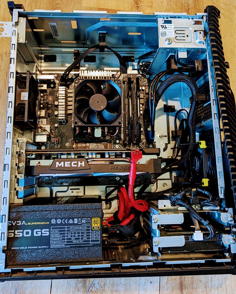 The ASRock B450m board is slightly shorter than the Dell x370m..