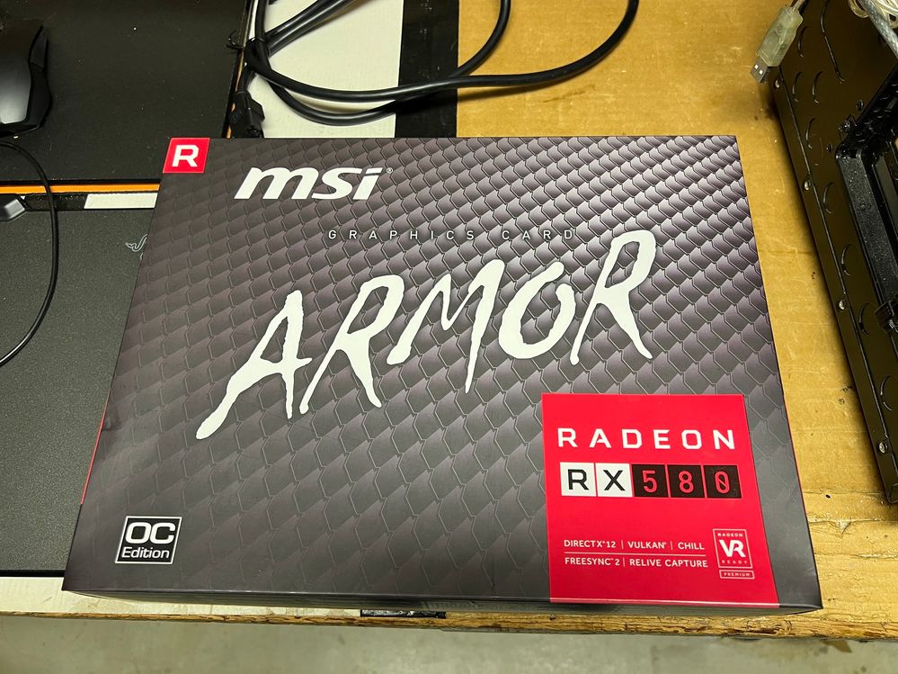 I'll start with this AMD RX 580 video card until I can afford an upgrade to complement the new CPU.