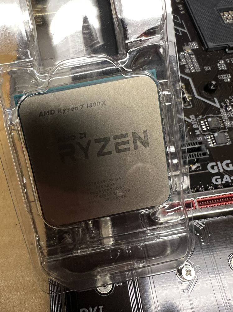 First I will install the Ryzen 7 1800X.