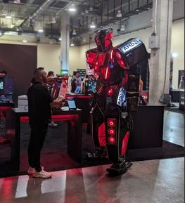 Our awesome AMD robot! This dude walked around the lounge and BYOC and drew so much attention.