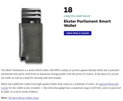 Ekster Parliament Smart Wallet