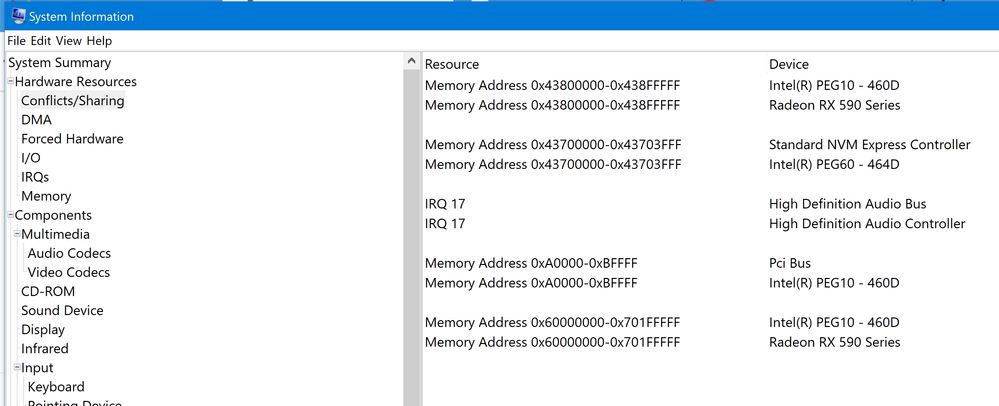 Hardware Resources: Conflicts/Sharing