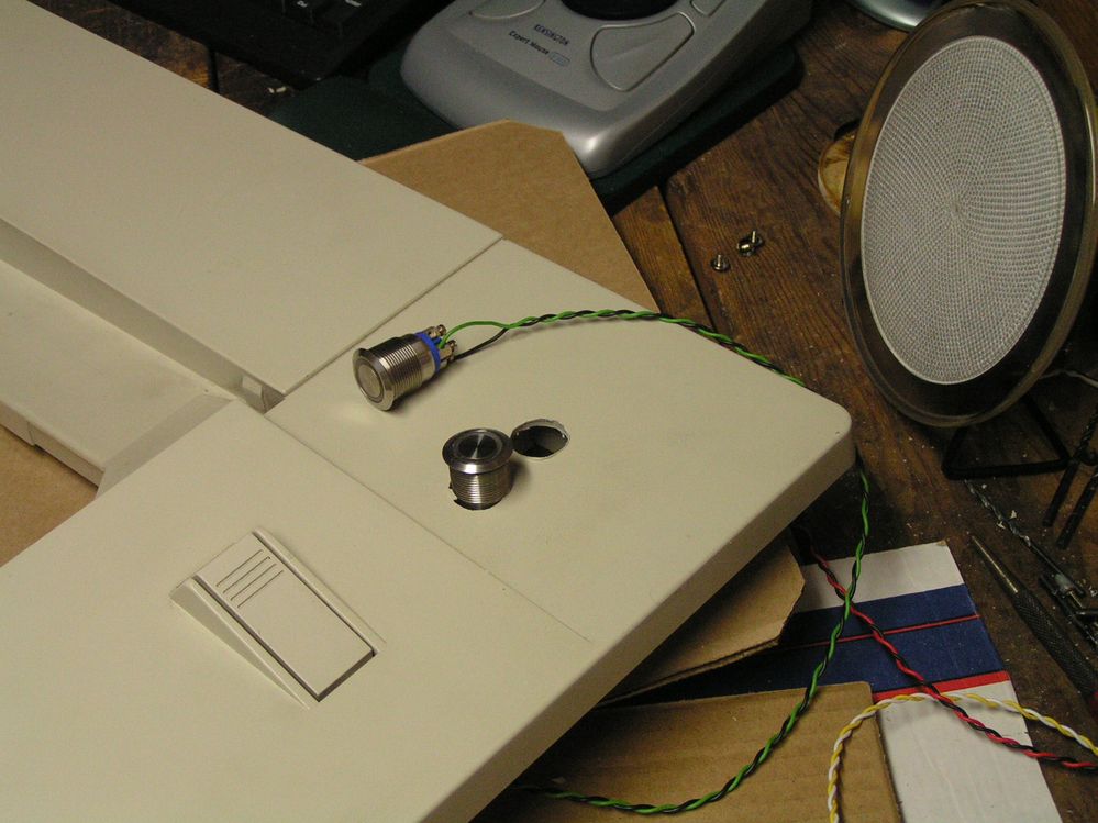 Installing LED switches in my Printer-to-Computer-Deja-Vu back in 2004.