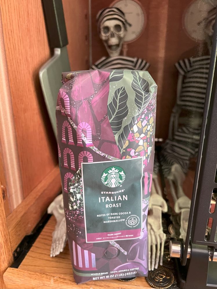 Starbucks Italian Roast is our favorite coffee bean.