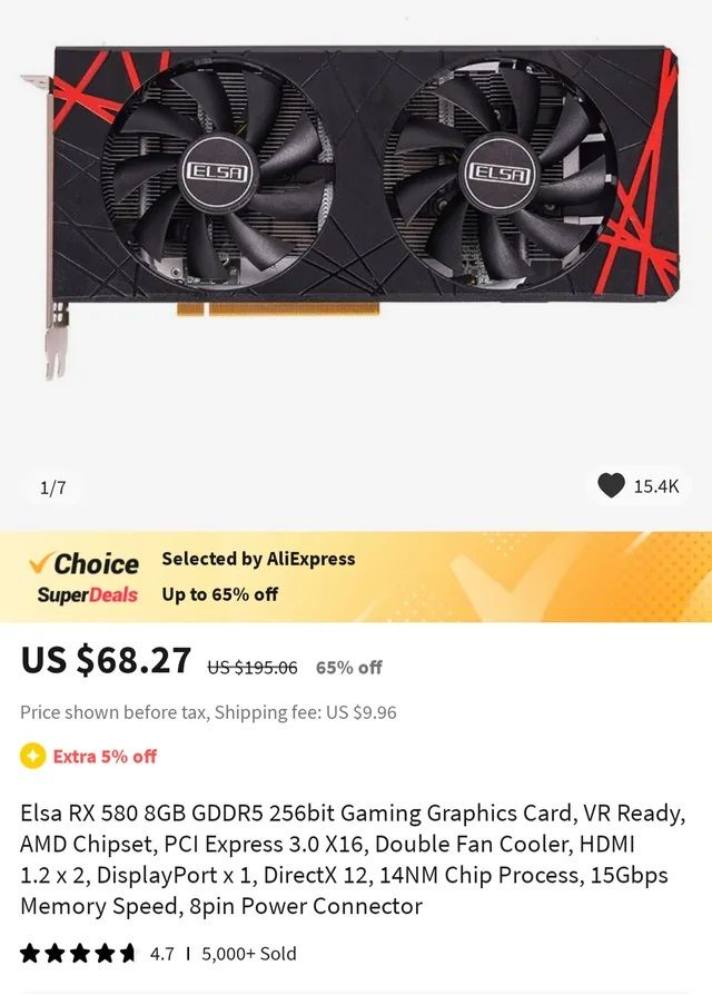 Pretty cheap for a video card.  Is it new, old, over-clocked, or what?