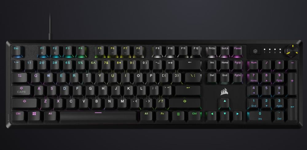The Corsair K70 Core RGB mechanical gaming keyboard supports the iCUE environment.