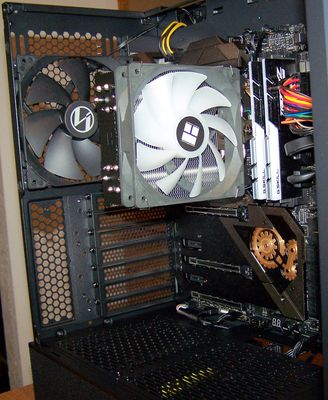 motherboard, looking towards the back