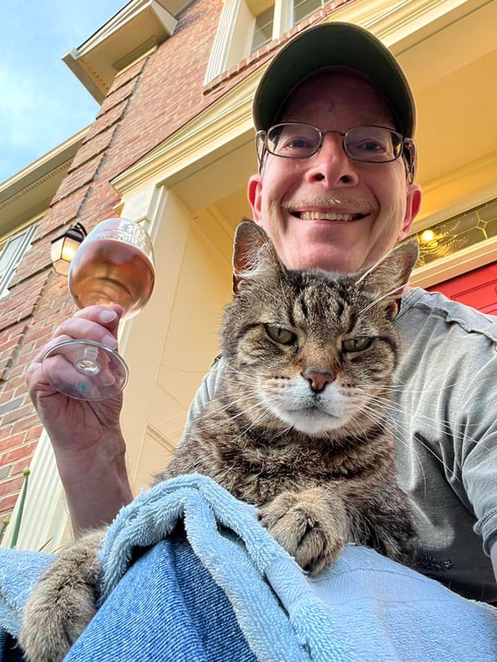 Our outdoor cat Tiger really missed me.  As usual, he meowed quite a bit upon my return.  He did this when we returned from a trip to Egypt earlier this year in January.