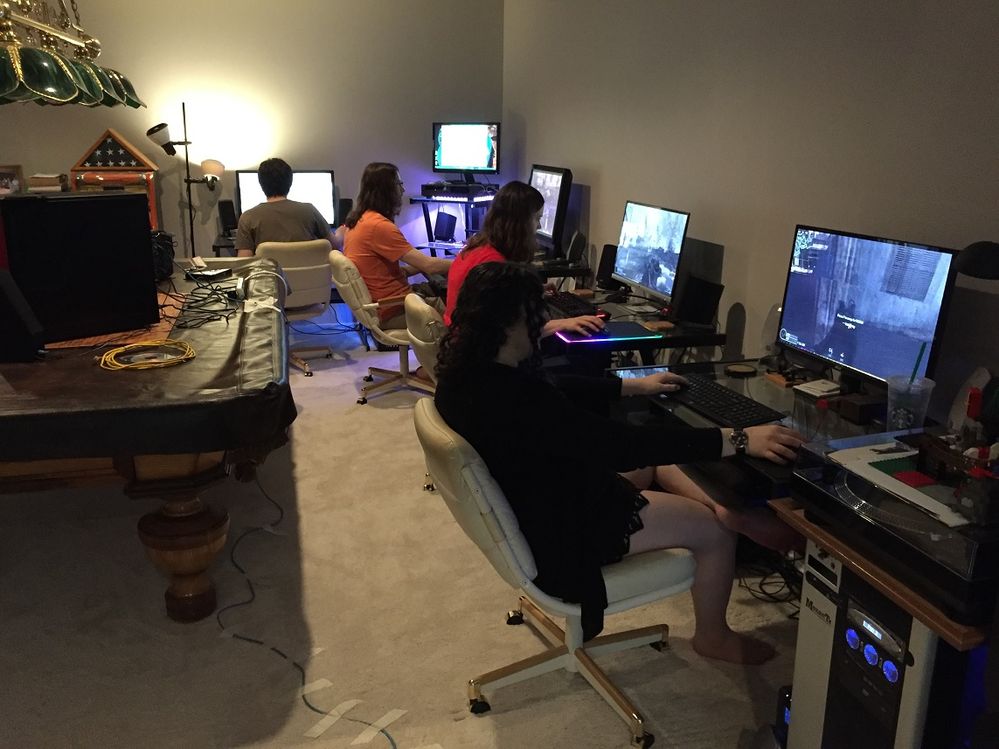 I enjoy hosting periodic LAN parties; this one was in May 2017.