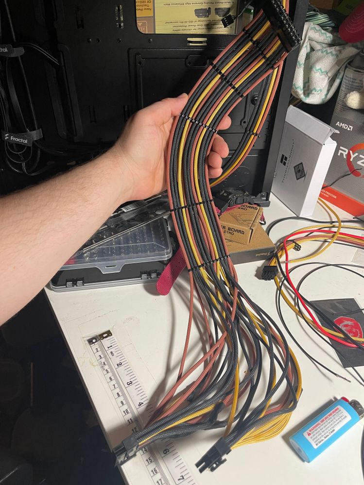 this is the finished 24 pin, it goes crazy when wires have to jump around to make their connections.