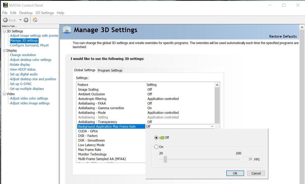 Similar settings is available in Nvidia control panel.